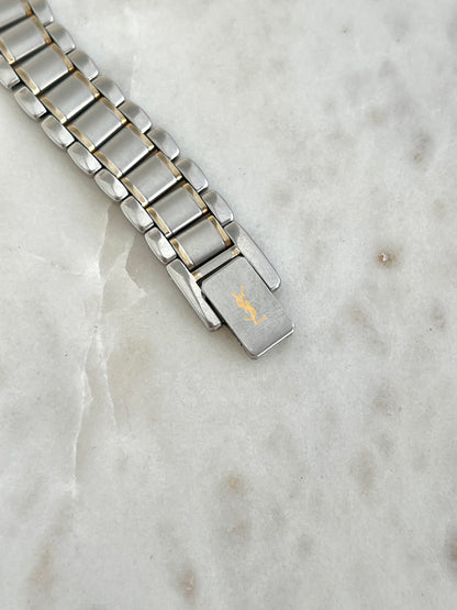 Yves Saint Laurent Two Tone Bracelet Watch