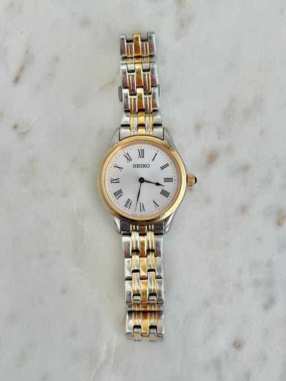 Seiko Two Tone Woman's Watch Roman Numerals
