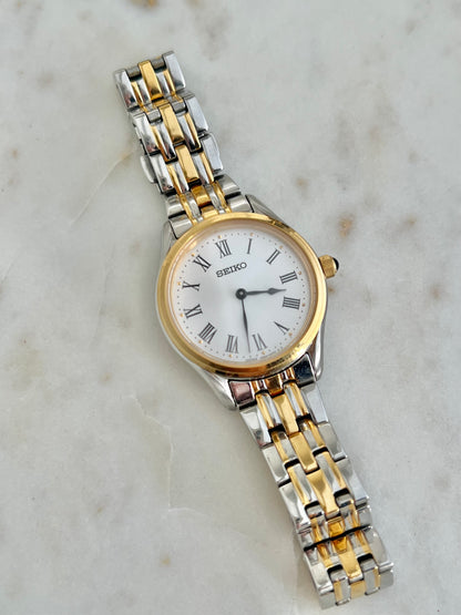 Seiko Two Tone Woman's Watch Roman Numerals
