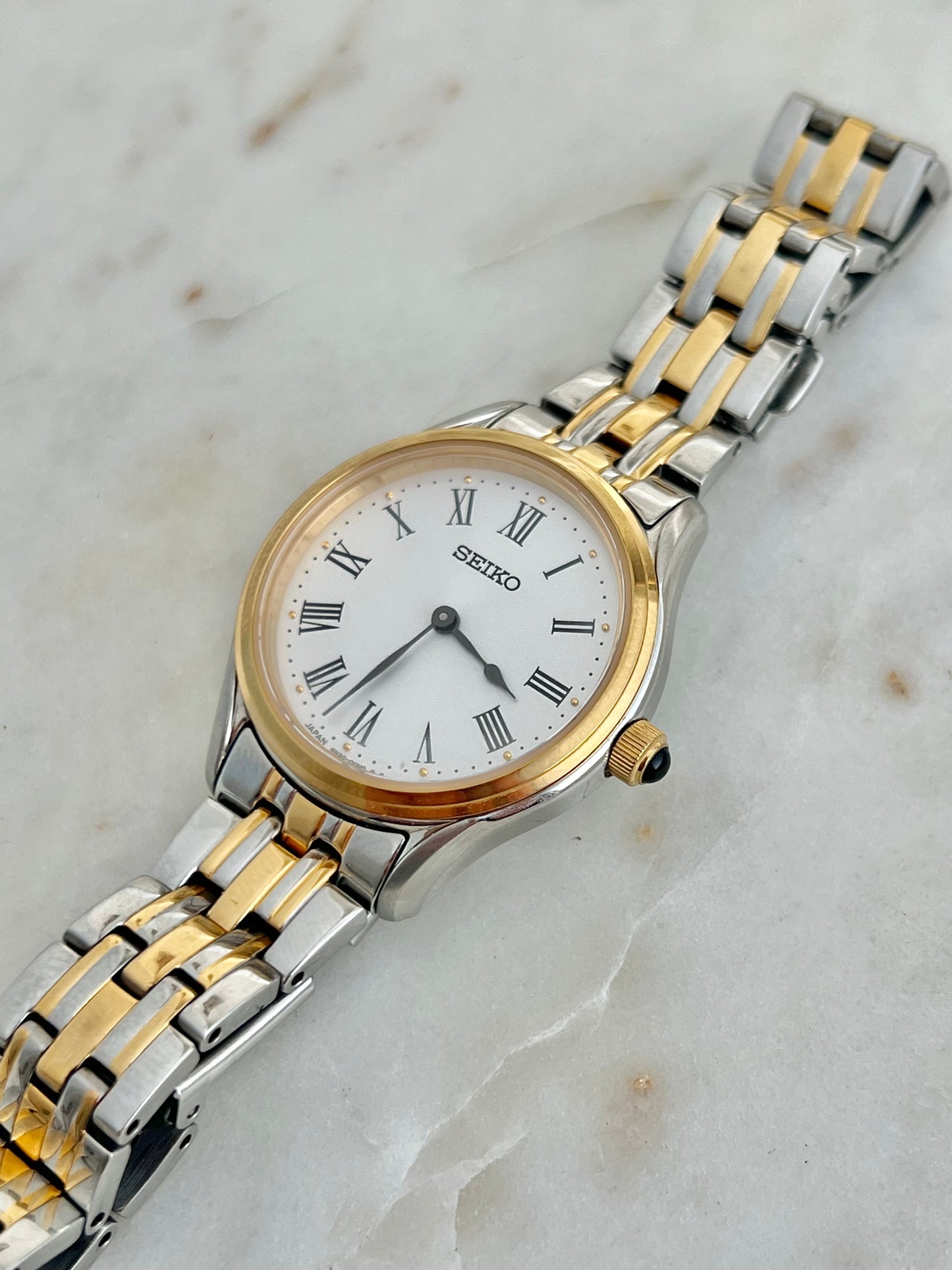 Seiko Two Tone Woman's Watch Roman Numerals