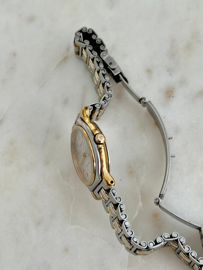 Tissot Seastar Ladies’ Two-Tone Watch with Textured Silver Dial