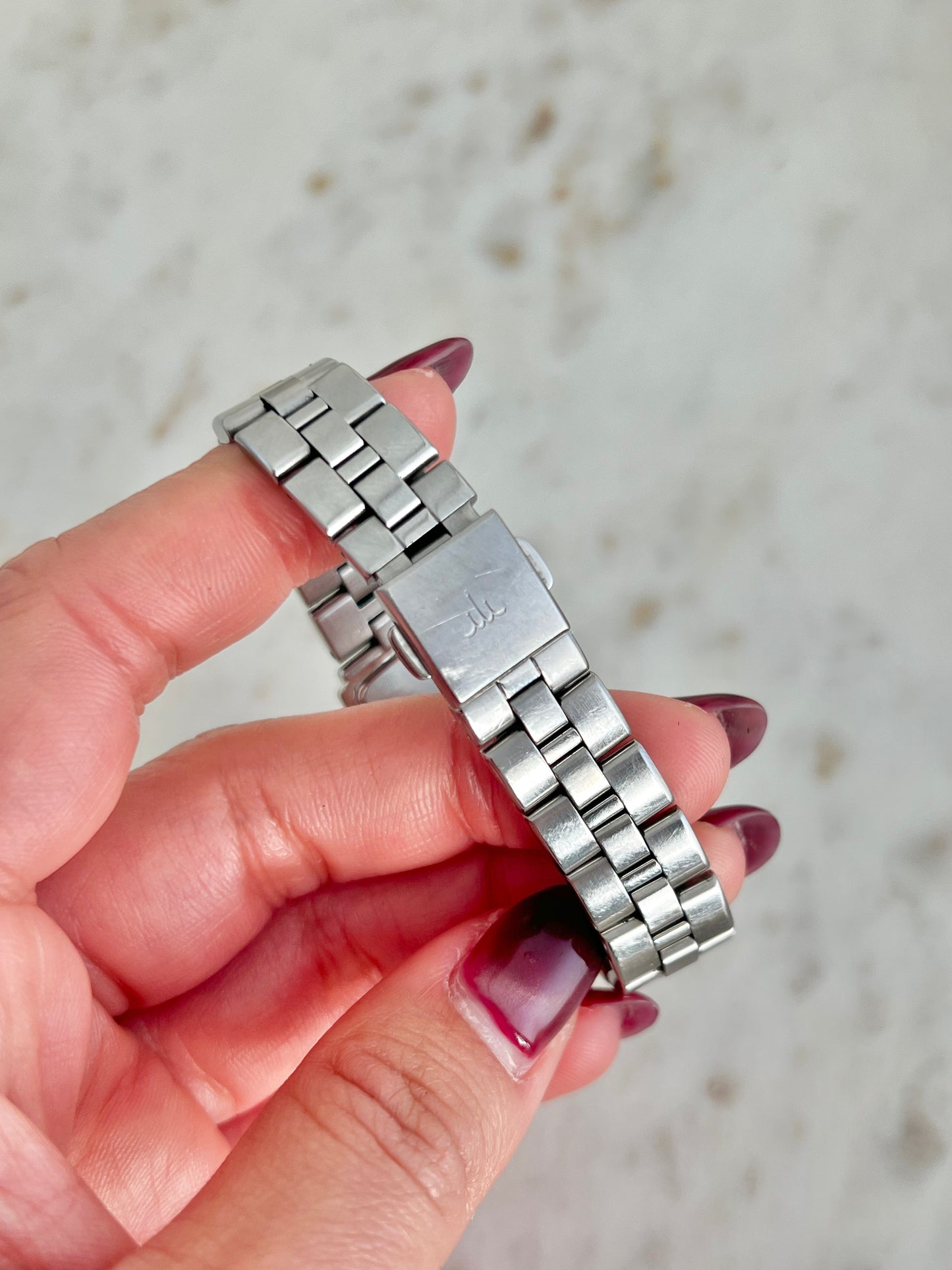 Credor by Seiko Tank Silver Womens Watch with Roman Numerals