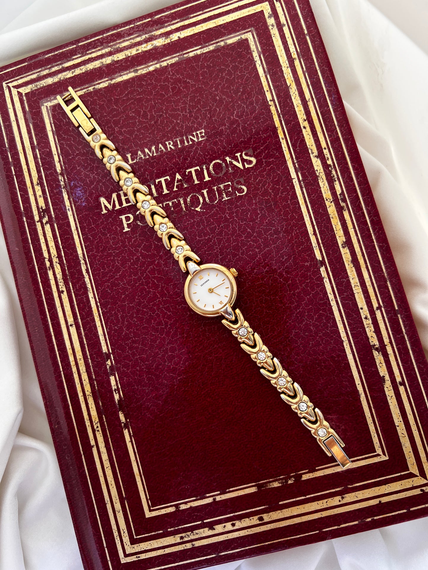 Sekonda Gold-Tone Tennis Bracelet Watch