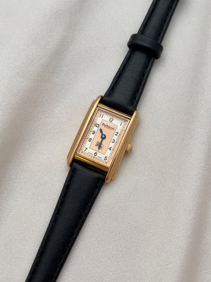 Burberrys Ladies Tank Watch – Blued Hands & Salmon-White Dial
