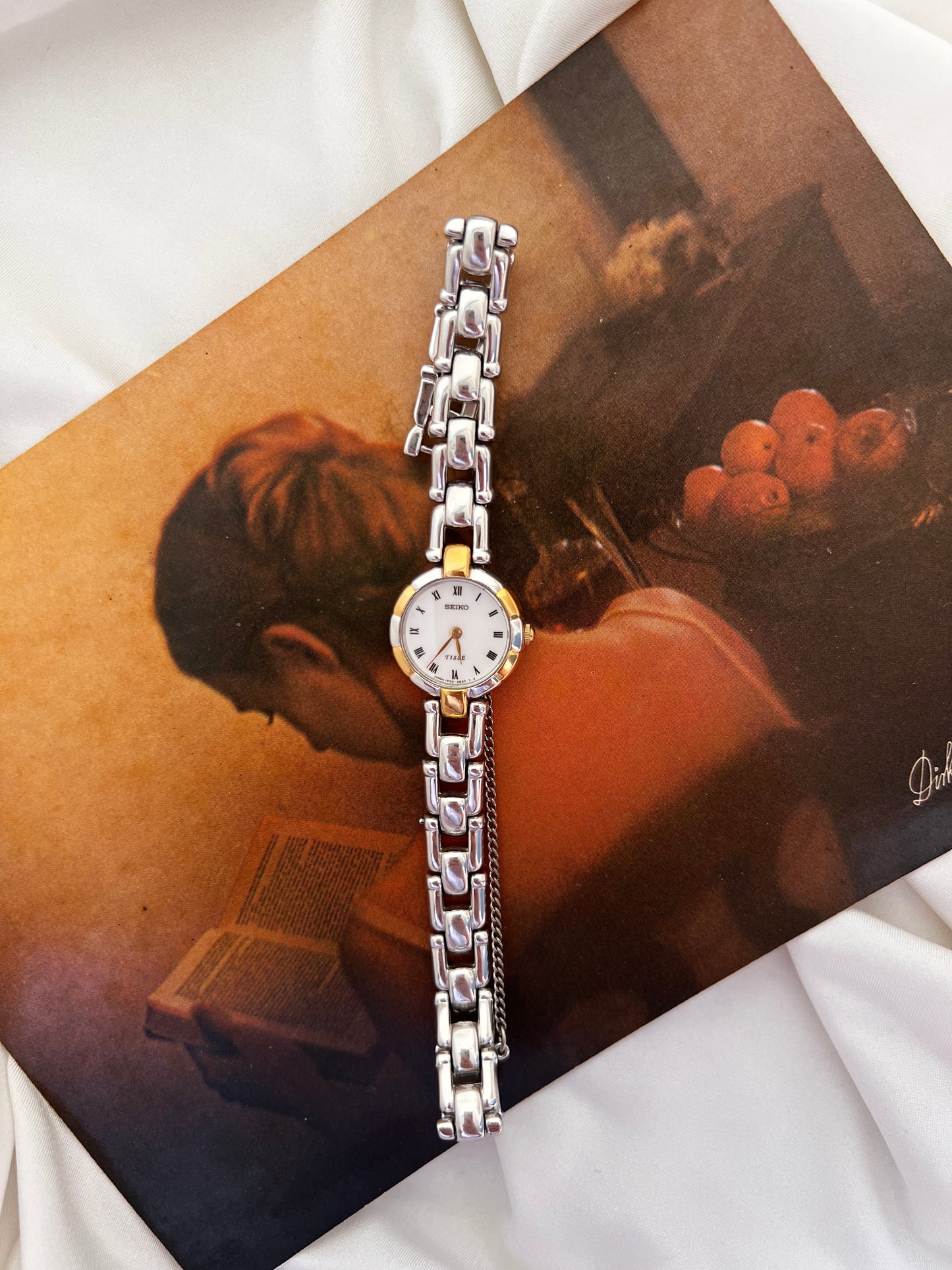 Seiko Tisse Two-Tone Roman Dial with Two Tone Scalloped Bezel