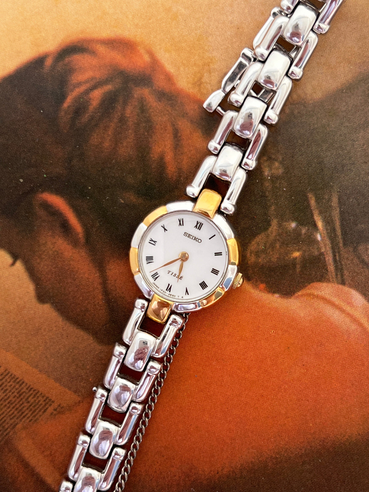 Seiko Tisse Two-Tone Roman Dial with Two Tone Scalloped Bezel