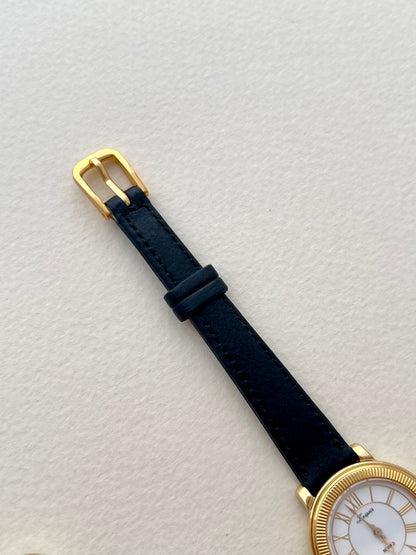 Seiko L’espoir Fluted Bezel Roman Numeral Gold Tone Ladies Watch