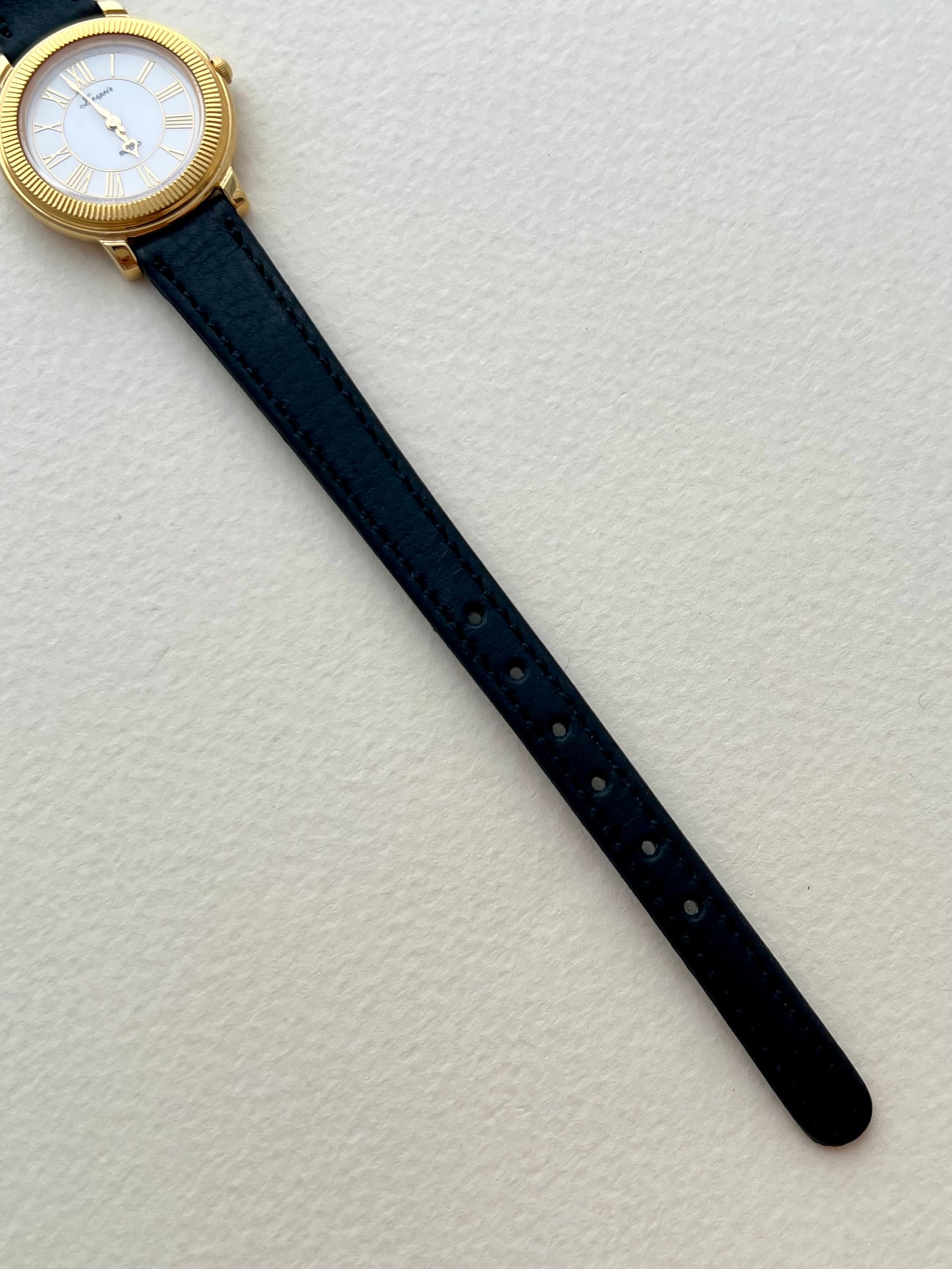 Seiko L’espoir Fluted Bezel Roman Numeral Gold Tone Ladies Watch