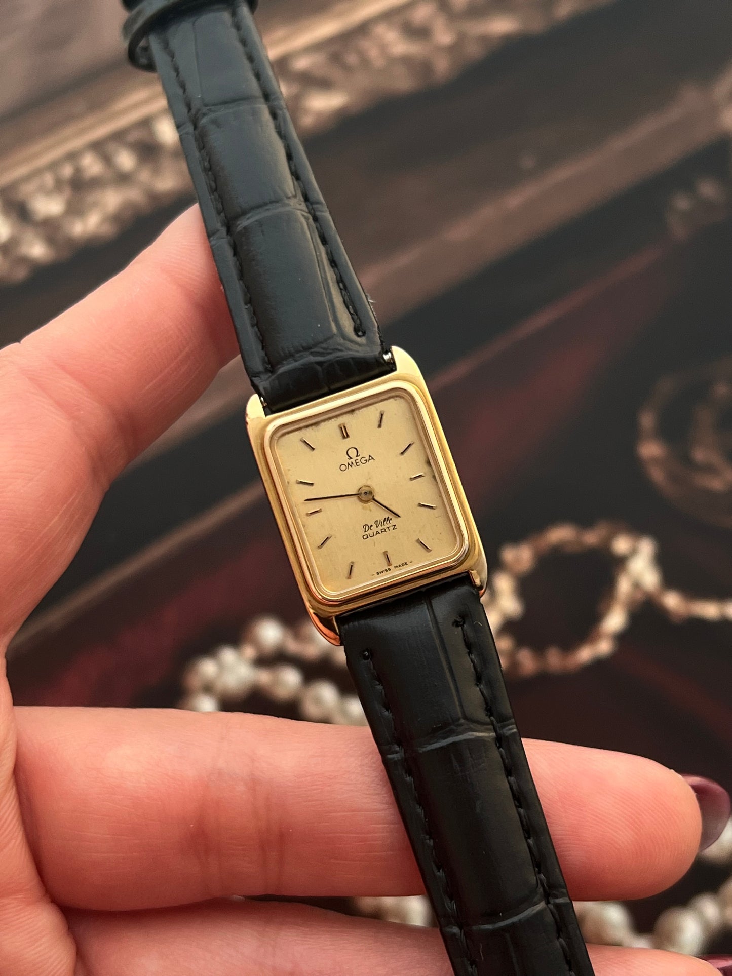 Omega De Ville Gold Tank Women's Watch