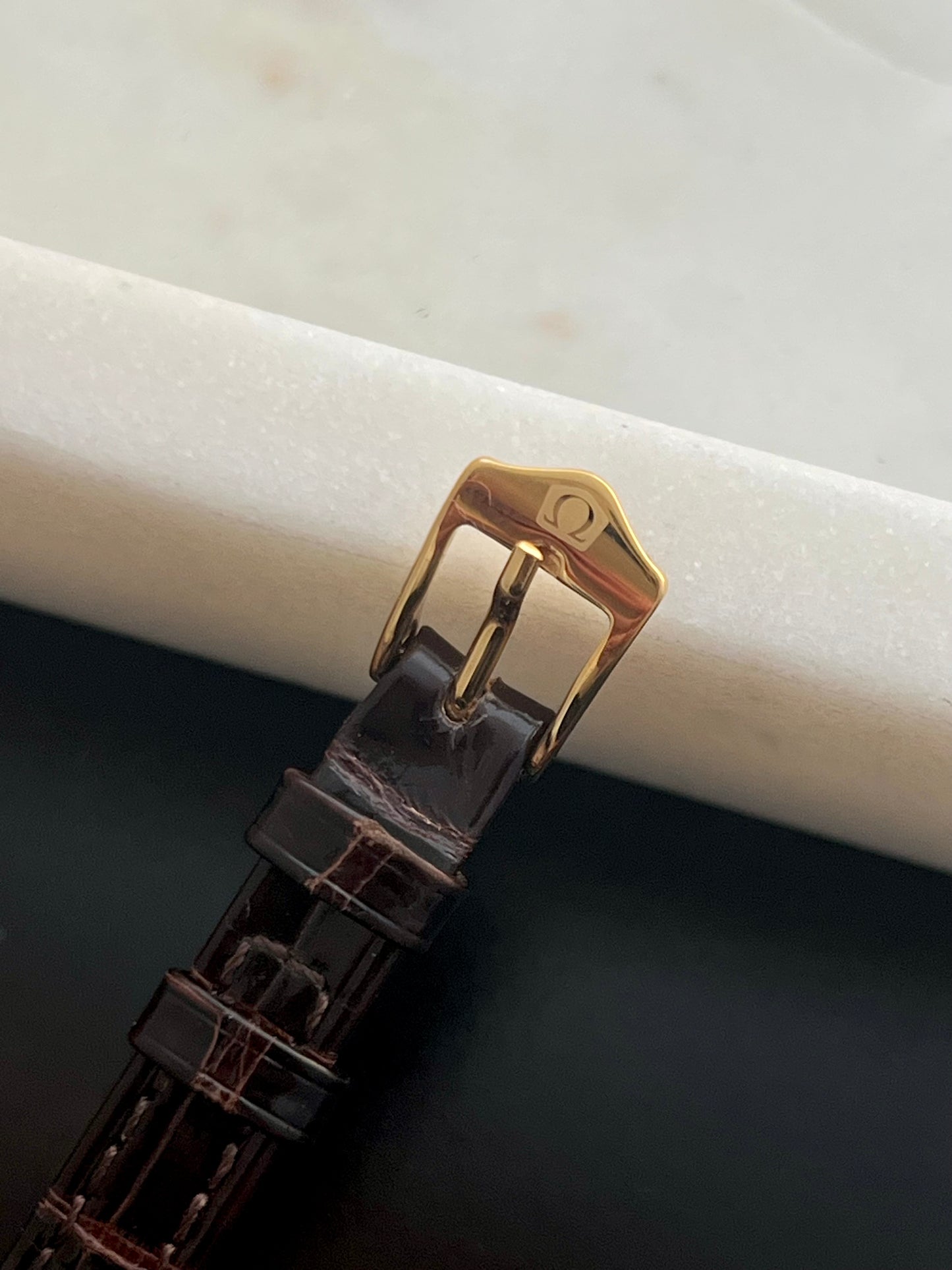 Omega Gold Tone De Ville Wreath Bezel & Ghost Dial