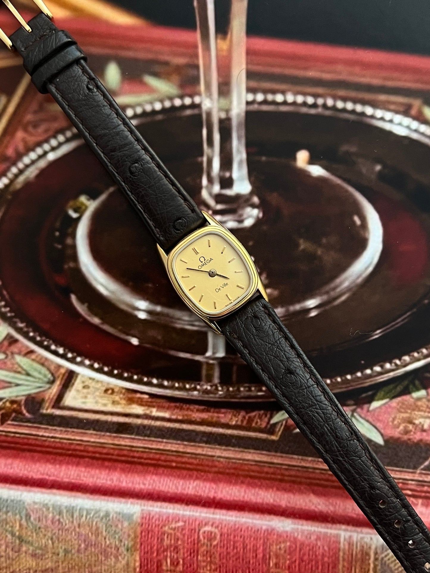 Omega De Ville Gold Tone Cushioned Women's Watch
