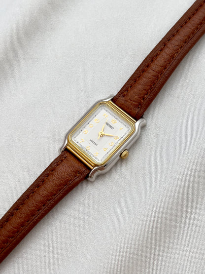 Seiko Exceline Ladies Gold Soft Tank Watch