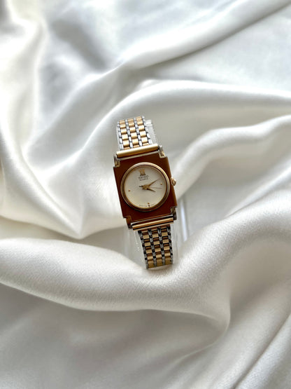 Seiko Unique Caramel Lacquer Rectangular Women's Watch