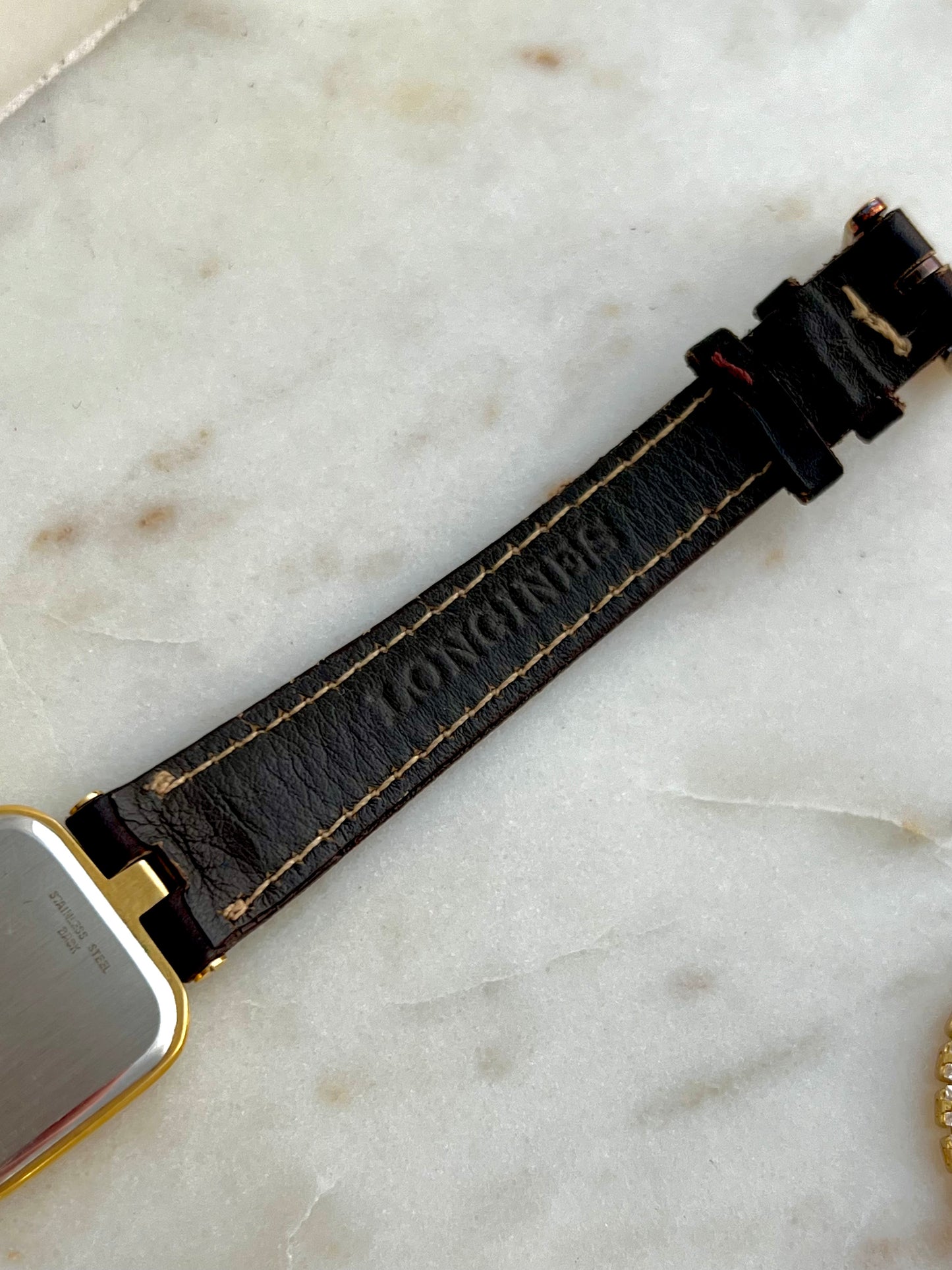 Longines Square Cushion With Espresso Ripple Dial