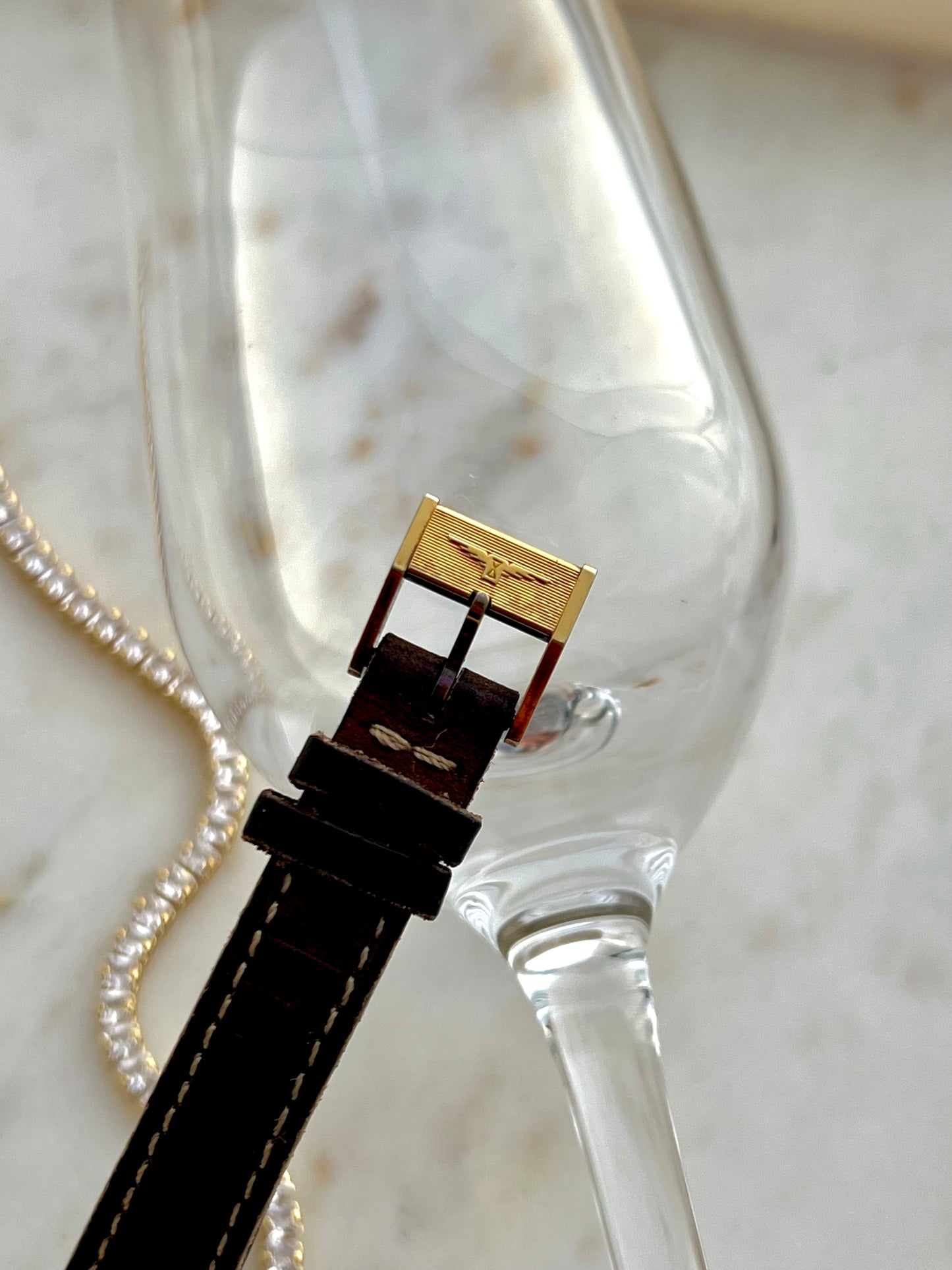Longines Square Cushion With Espresso Ripple Dial