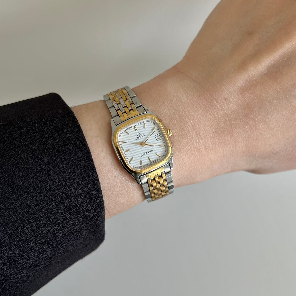 Omega Seamaster Two Tone White Dial Women’s Watch