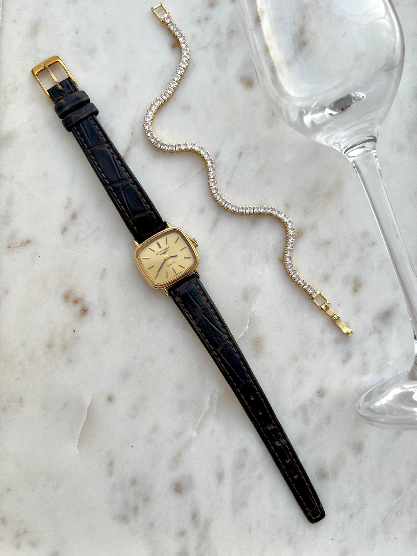 Longines Gold Rectangular Cushion Women's Watch