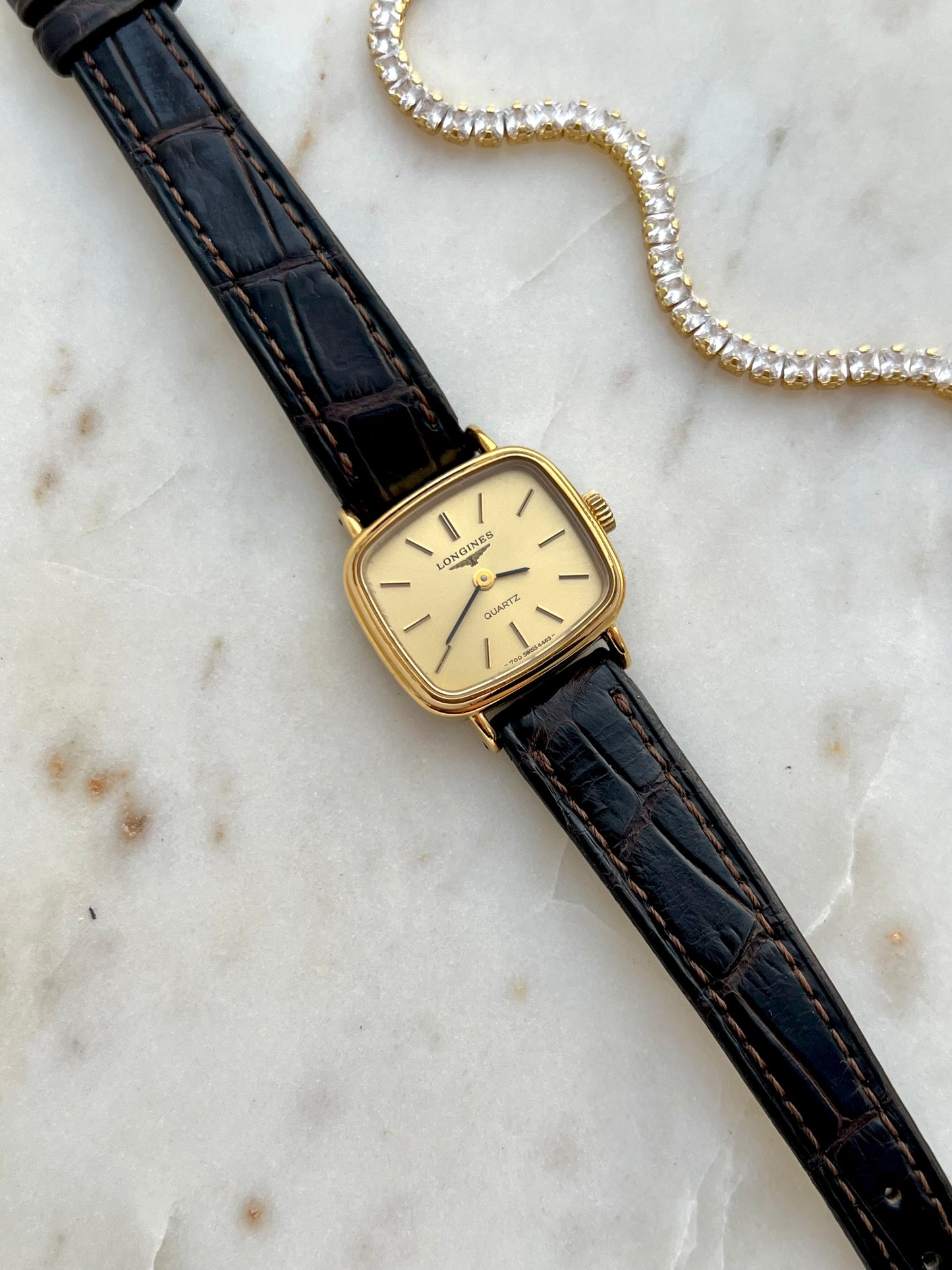 Longines Gold Rectangular Cushion Women's Watch