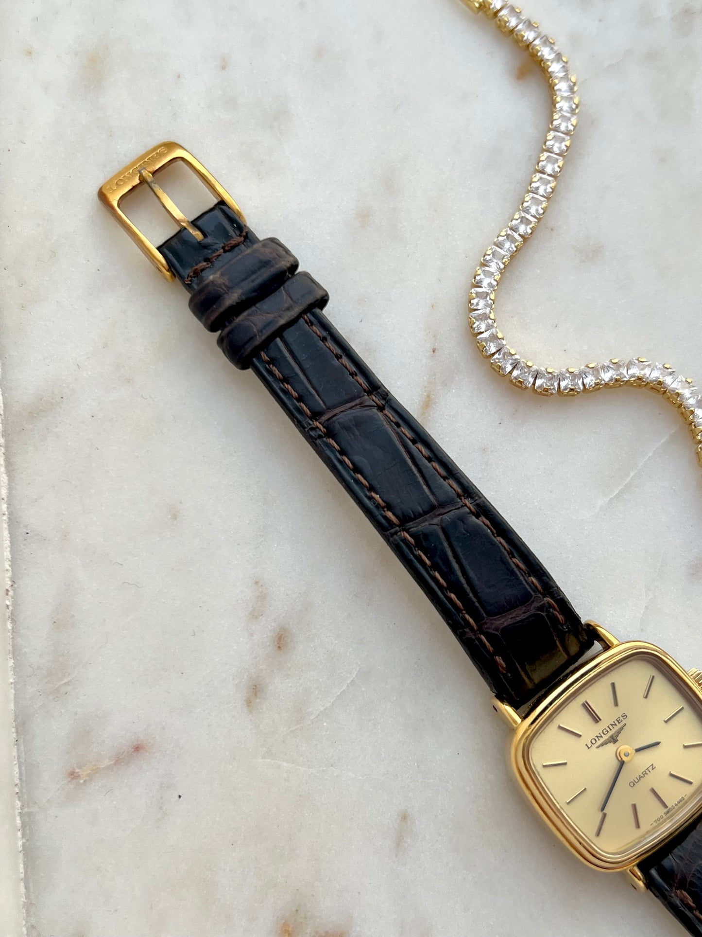 Longines Gold Rectangular Cushion Women's Watch