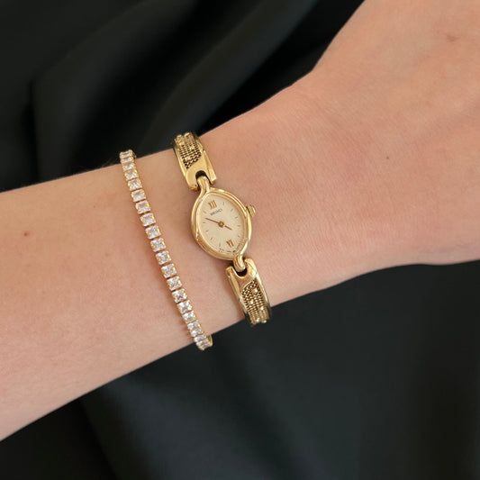 Seiko Tisse Gold-Tone Woven Bracelet Watch