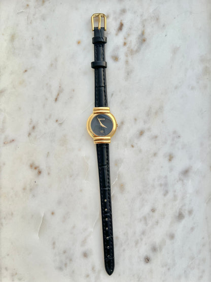Gucci Gold Oval Black Dial Women’s Watch