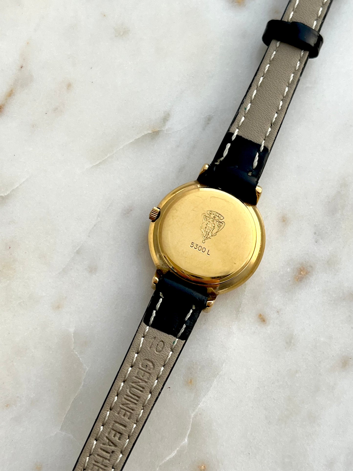 Gucci Gold Oval Black Dial Women’s Watch