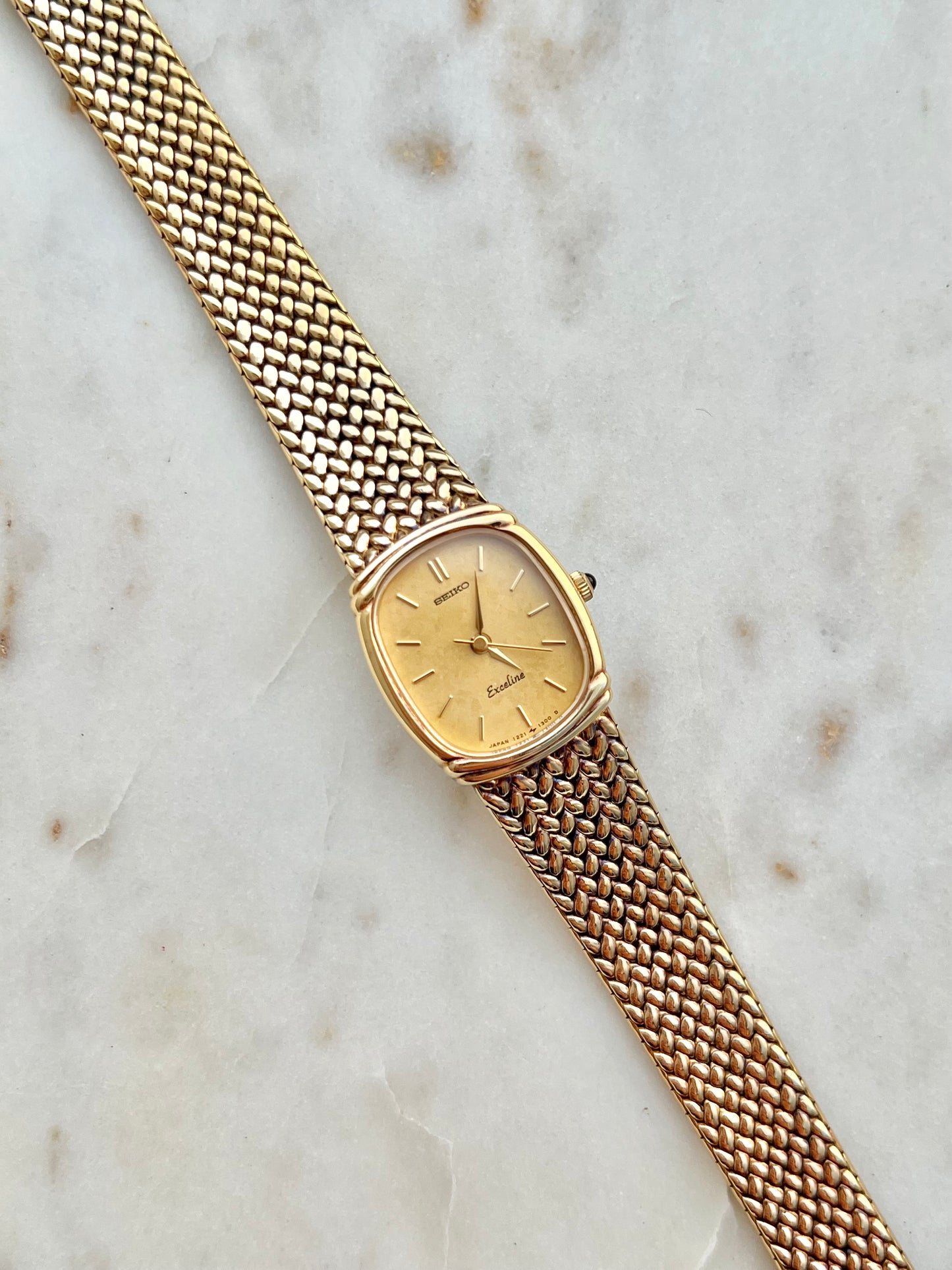 Seiko Exceline Oval Woven Bracelet Women’s Watch