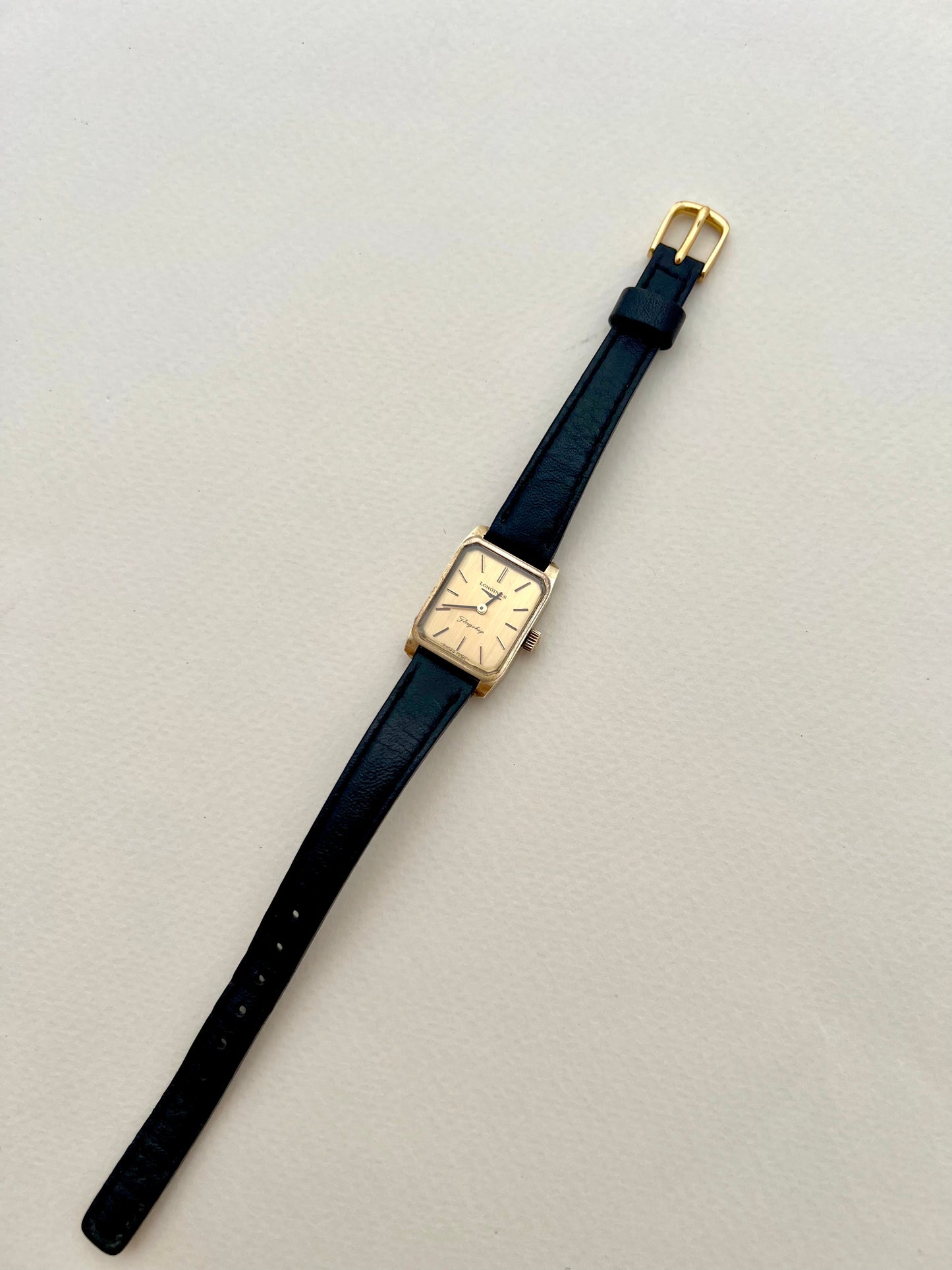 Longines Flagship Champagne Dial Rectangular Gold Tone Women’s Watch