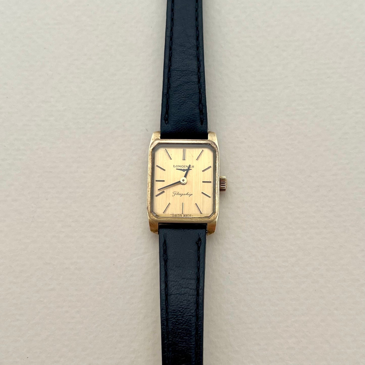 Longines Flagship Champagne Dial Rectangular Gold Tone Women’s Watch