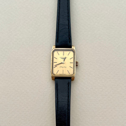 Longines Flagship Champagne Dial Rectangular Gold Tone Women’s Watch