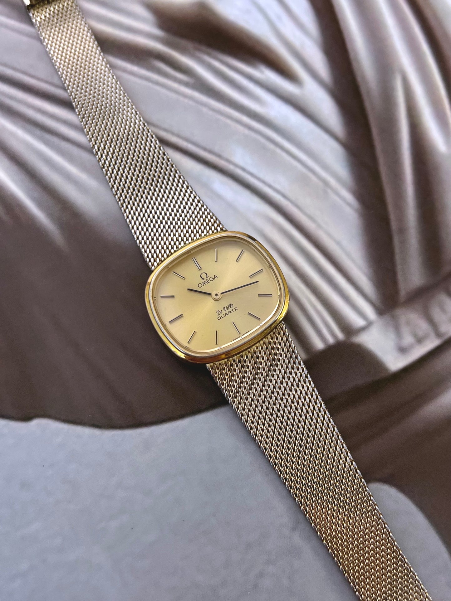Omega De Ville Gold Mesh Women’s Watch