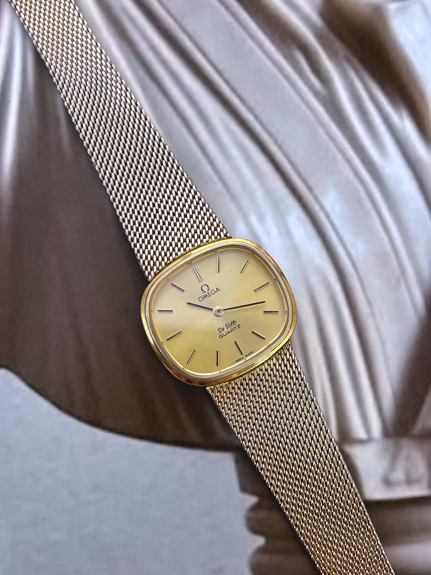 Omega De Ville Gold Mesh Women’s Watch