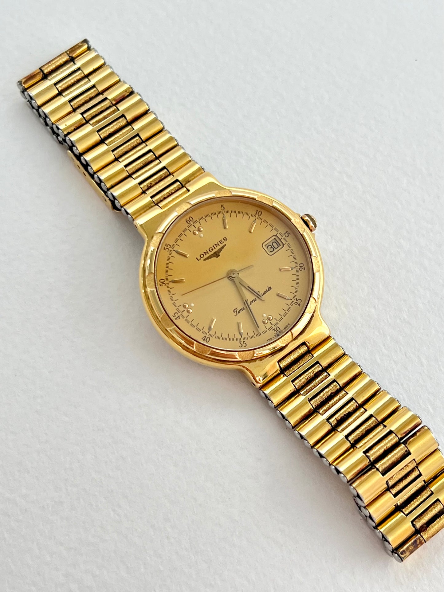 Longines Conquest Larger Women's Watch in Gold with Champagne Dial