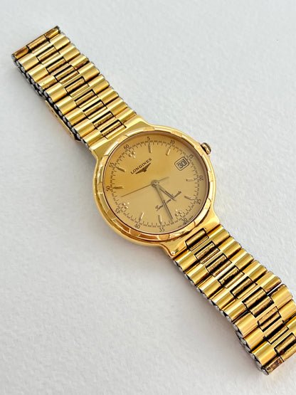 Longines Conquest Larger Women's Watch in Gold with Champagne Dial