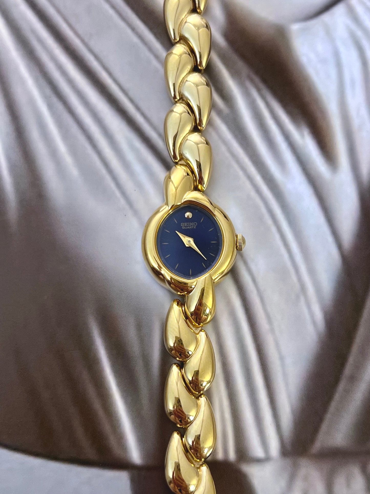 Seiko Midnight Petal Link Women’s Cocktail Watch