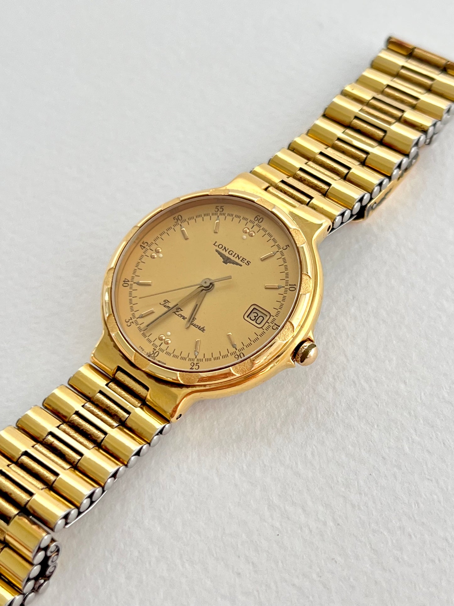 Longines Conquest Larger Women's Watch in Gold with Champagne Dial