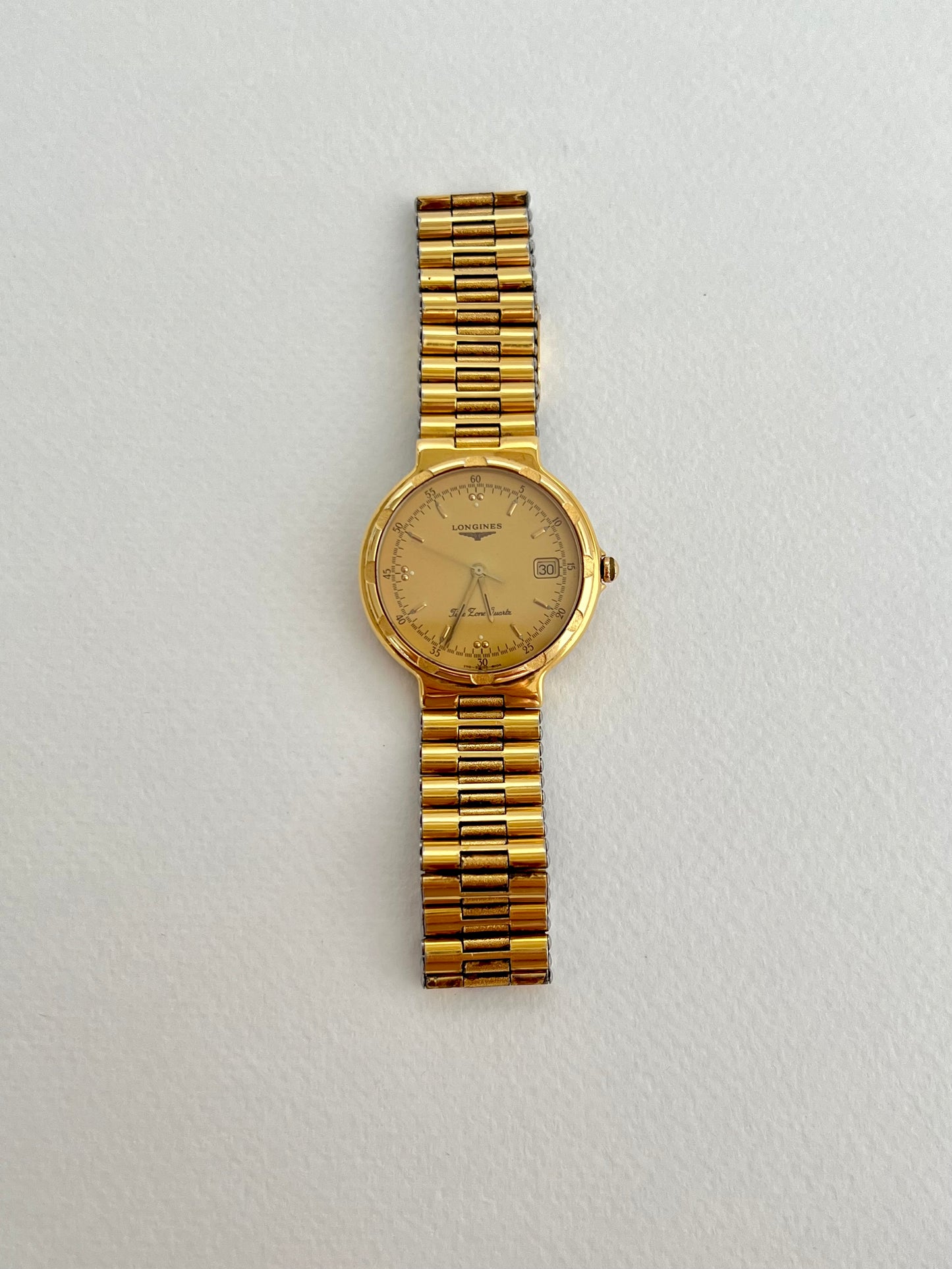 Longines Conquest Larger Women's Watch in Gold with Champagne Dial