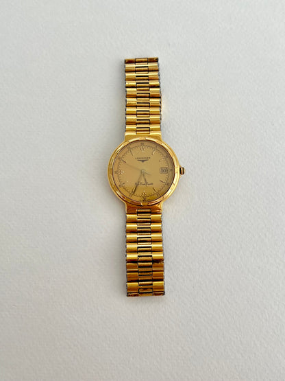 Longines Conquest Larger Women's Watch in Gold with Champagne Dial