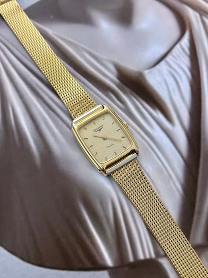 Longines High Texture Dial Gold Mesh Women’s Watch