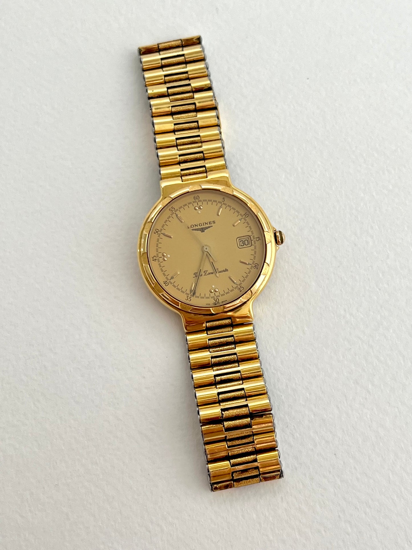 Longines Conquest Larger Women's Watch in Gold with Champagne Dial