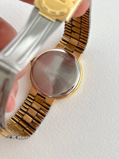 Longines Conquest Larger Women's Watch in Gold with Champagne Dial
