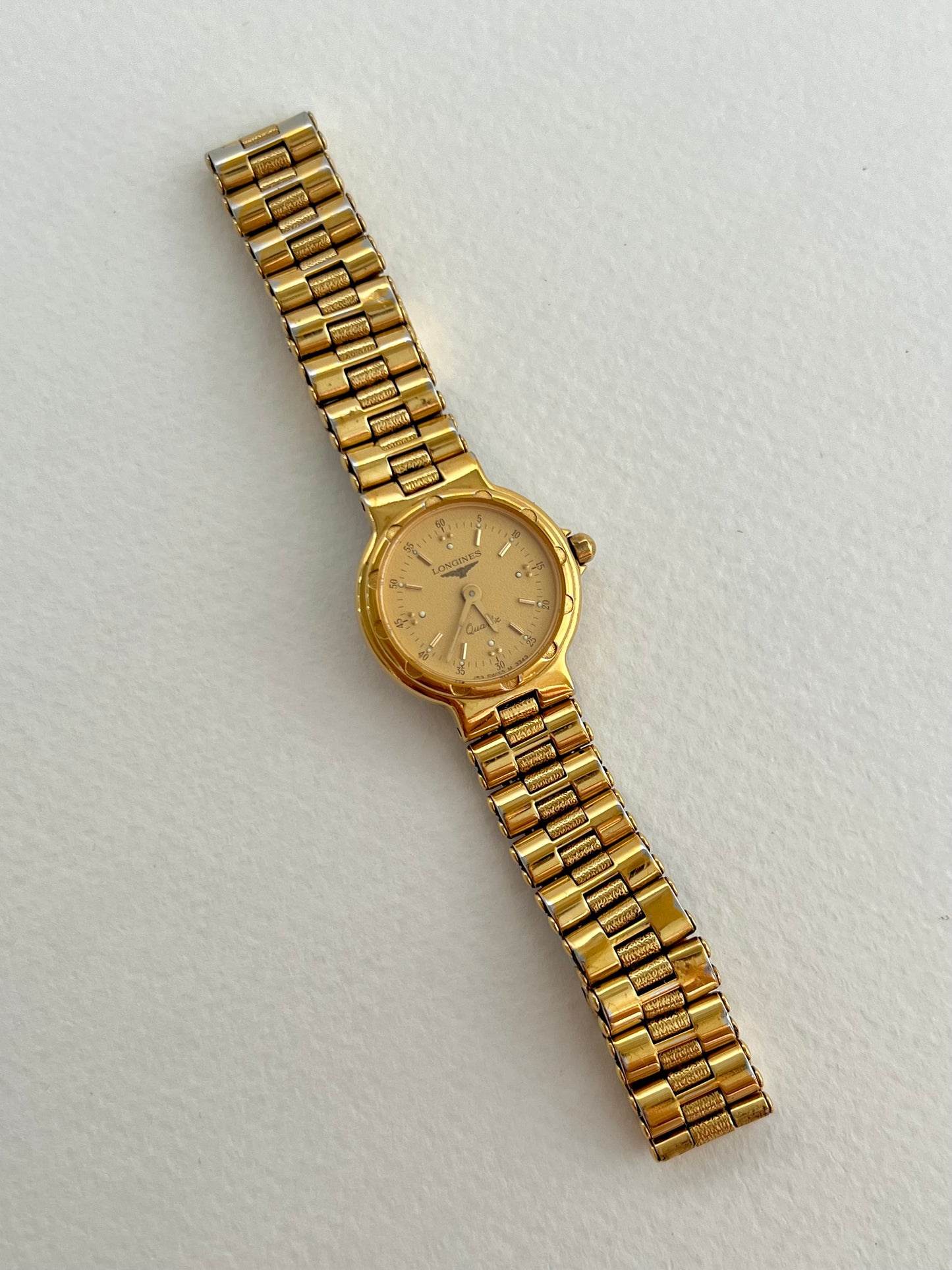 Longines Conquest Woman's Watch in Gold with Champagne Dial