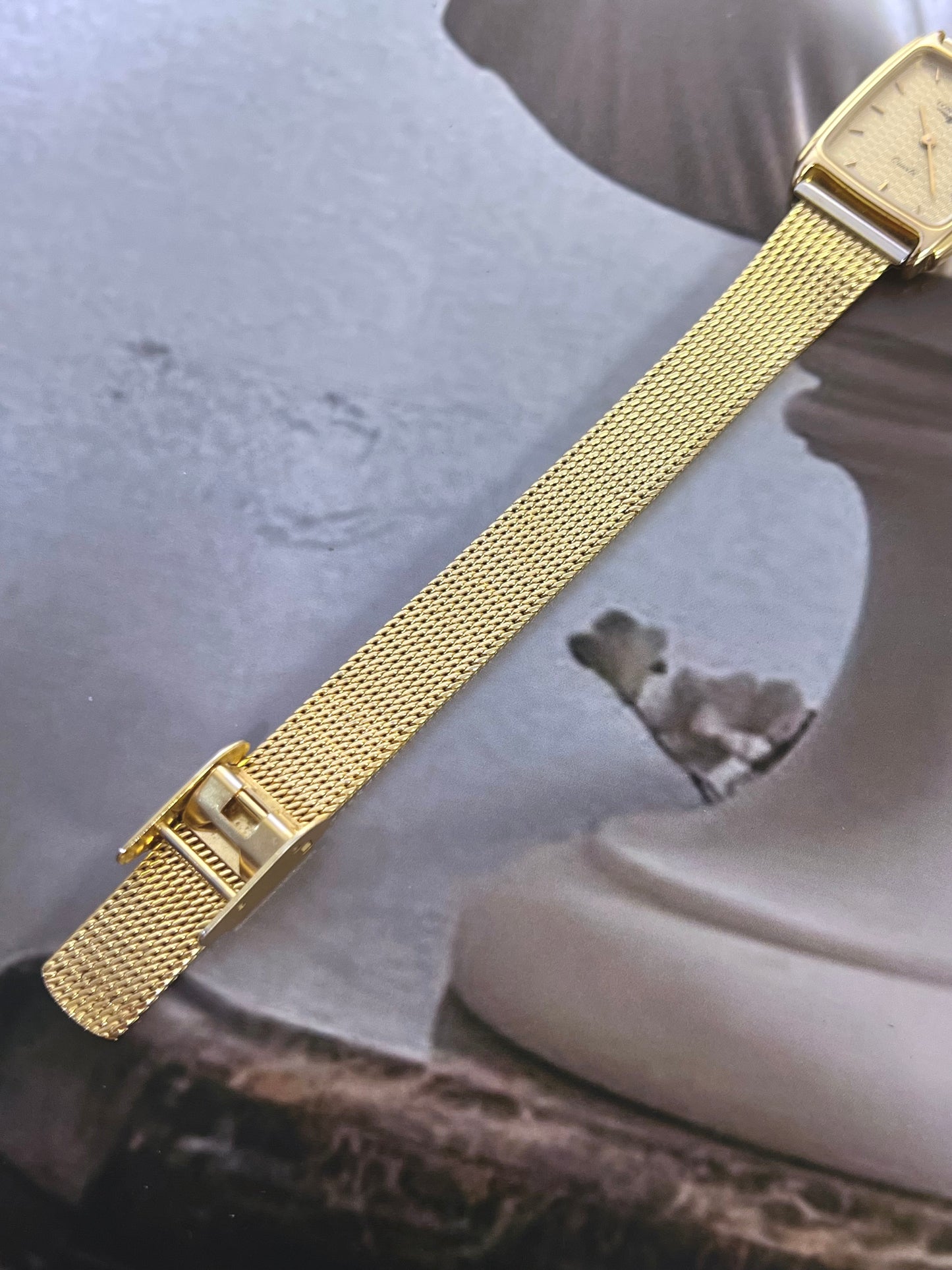 Longines High Texture Dial Gold Mesh Women’s Watch
