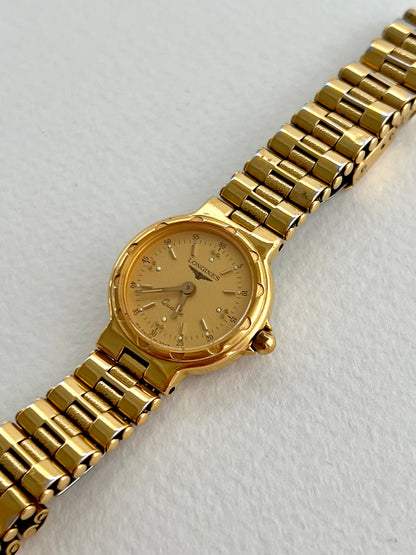 Longines Conquest Woman's Watch in Gold with Champagne Dial