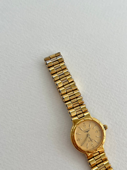Longines Conquest Woman's Watch in Gold with Champagne Dial