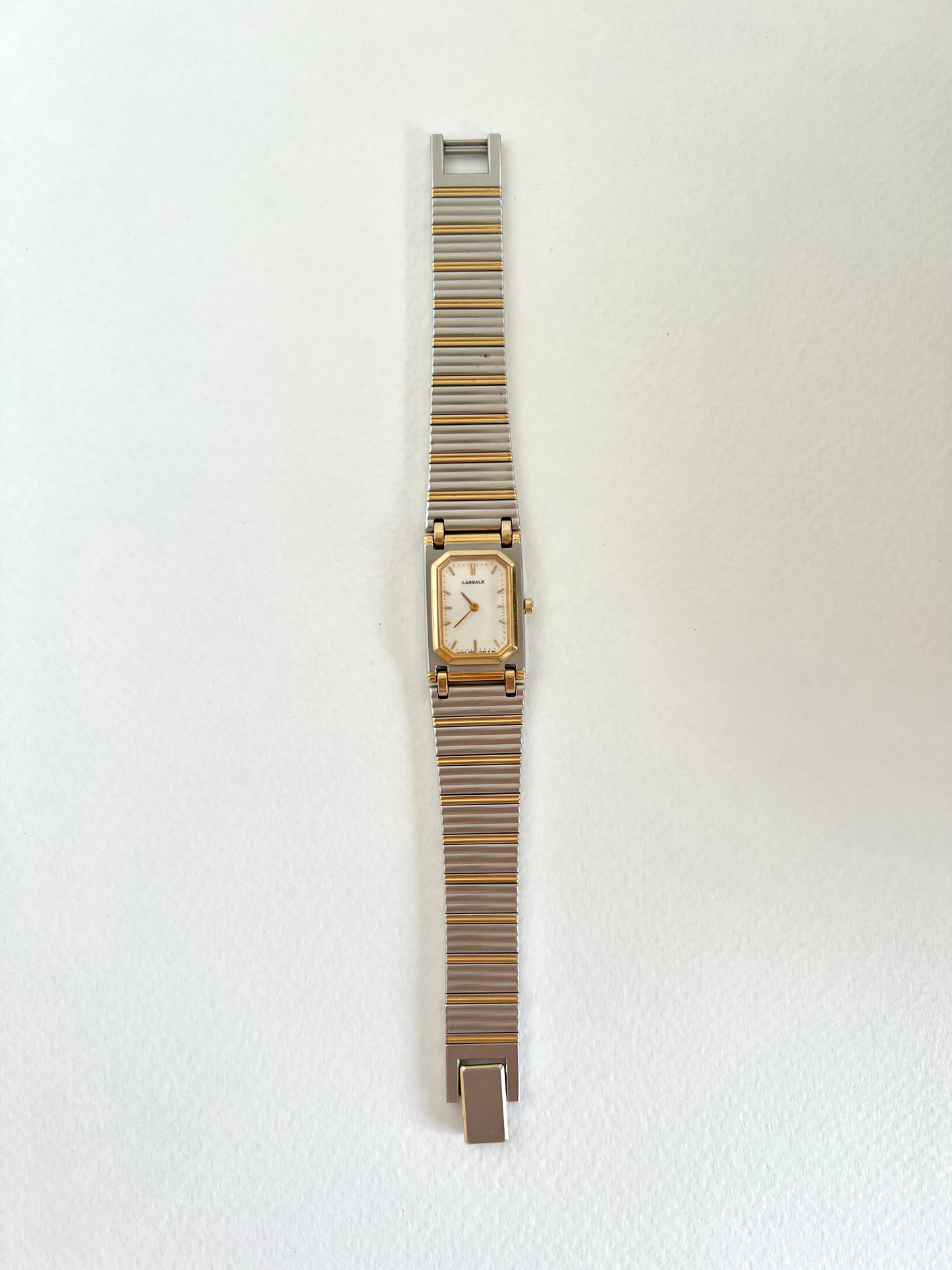 Lassale by Seiko Two Tone Rectangular Watch