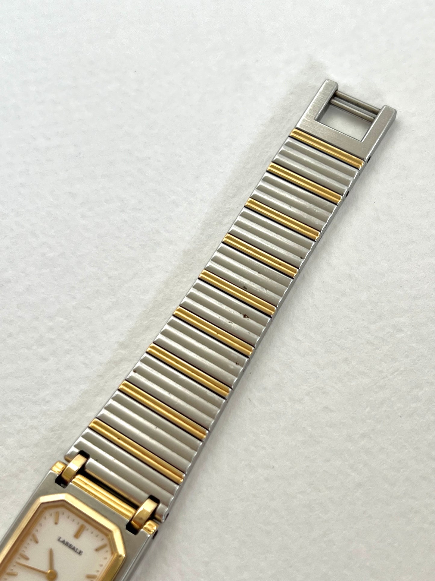 Lassale by Seiko Two Tone Rectangular Watch