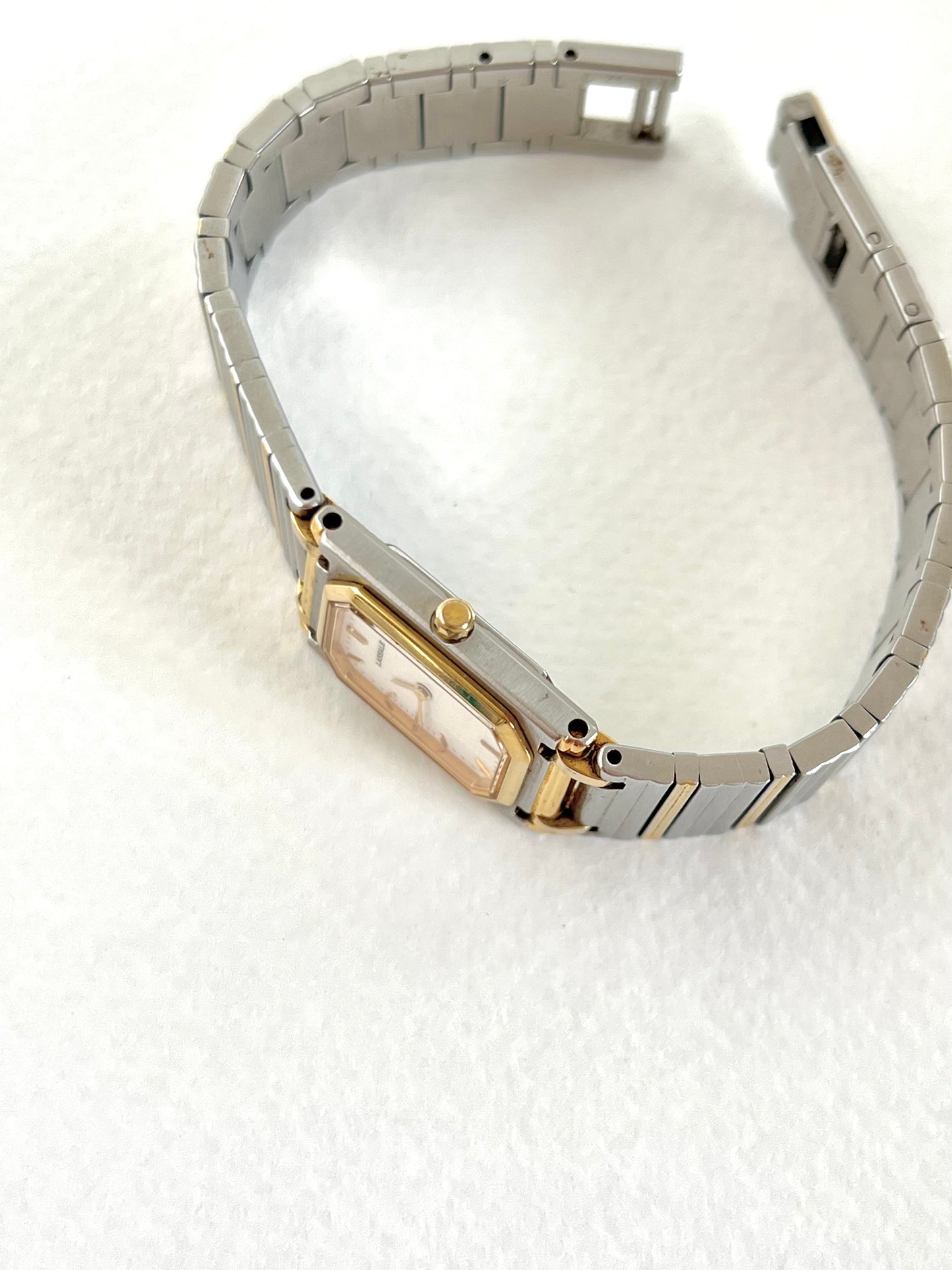 Lassale by Seiko Two Tone Rectangular Watch