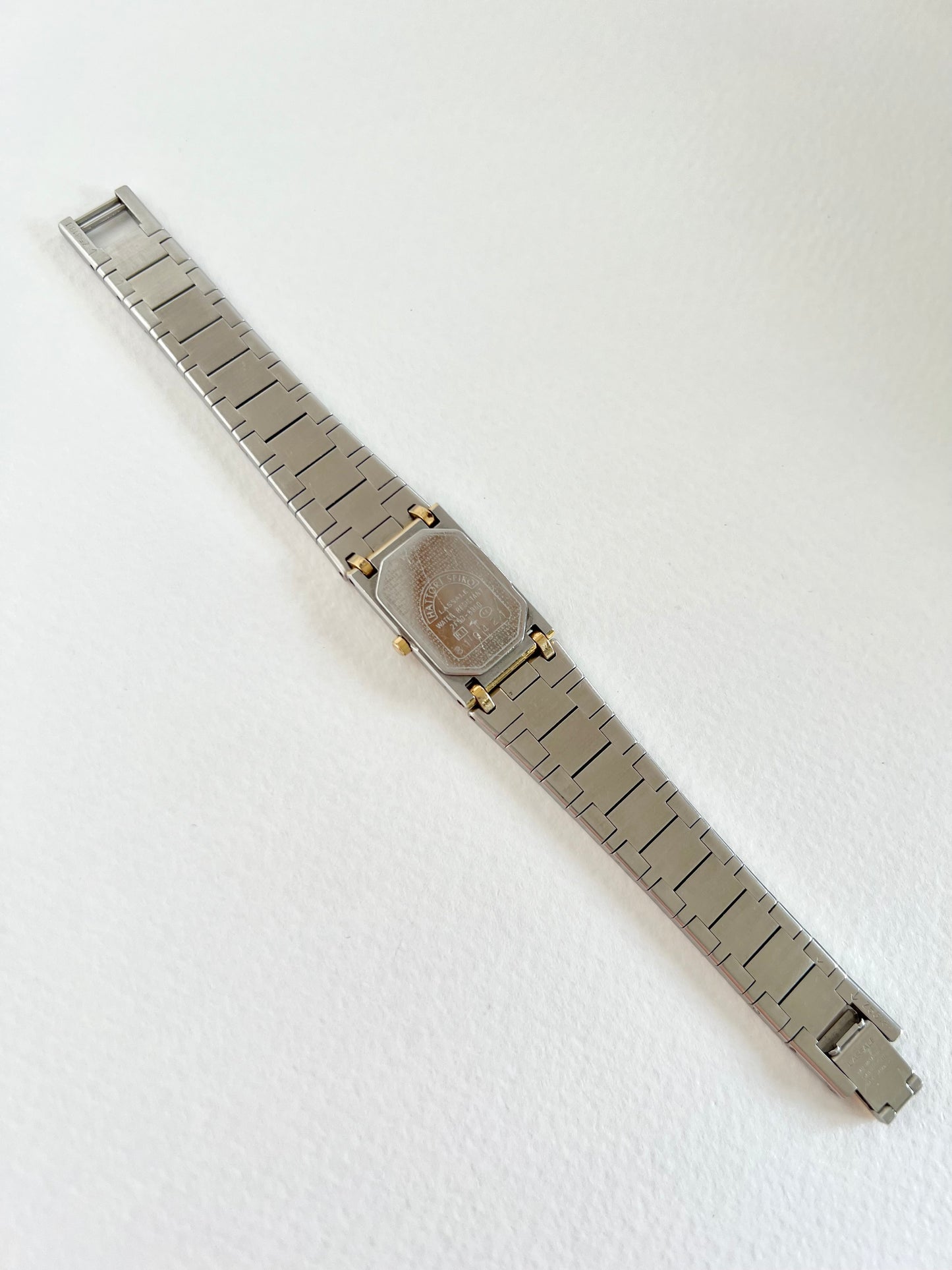 Lassale by Seiko Two Tone Rectangular Watch