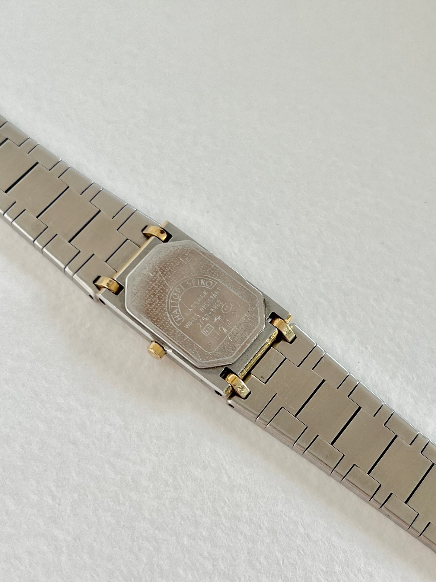 Lassale by Seiko Two Tone Rectangular Watch